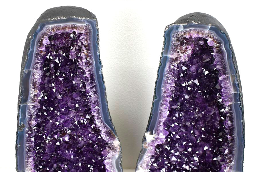 アメジスト ペアドーム アメジストジオード 紫水晶｜置物｜インテリア
