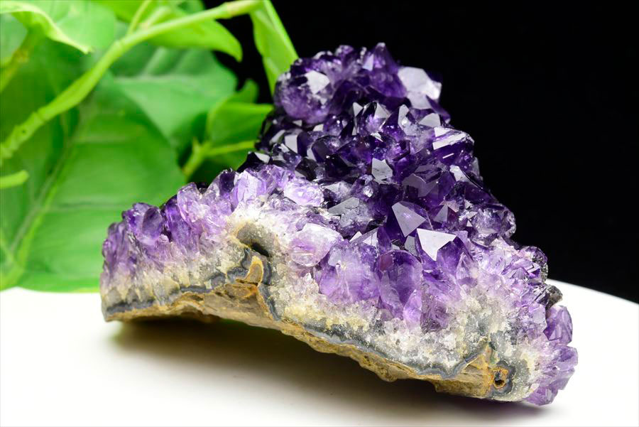 フラワーアメジスト クラスター 原石 ウルグアイ産 紫水晶 スタラクタイト