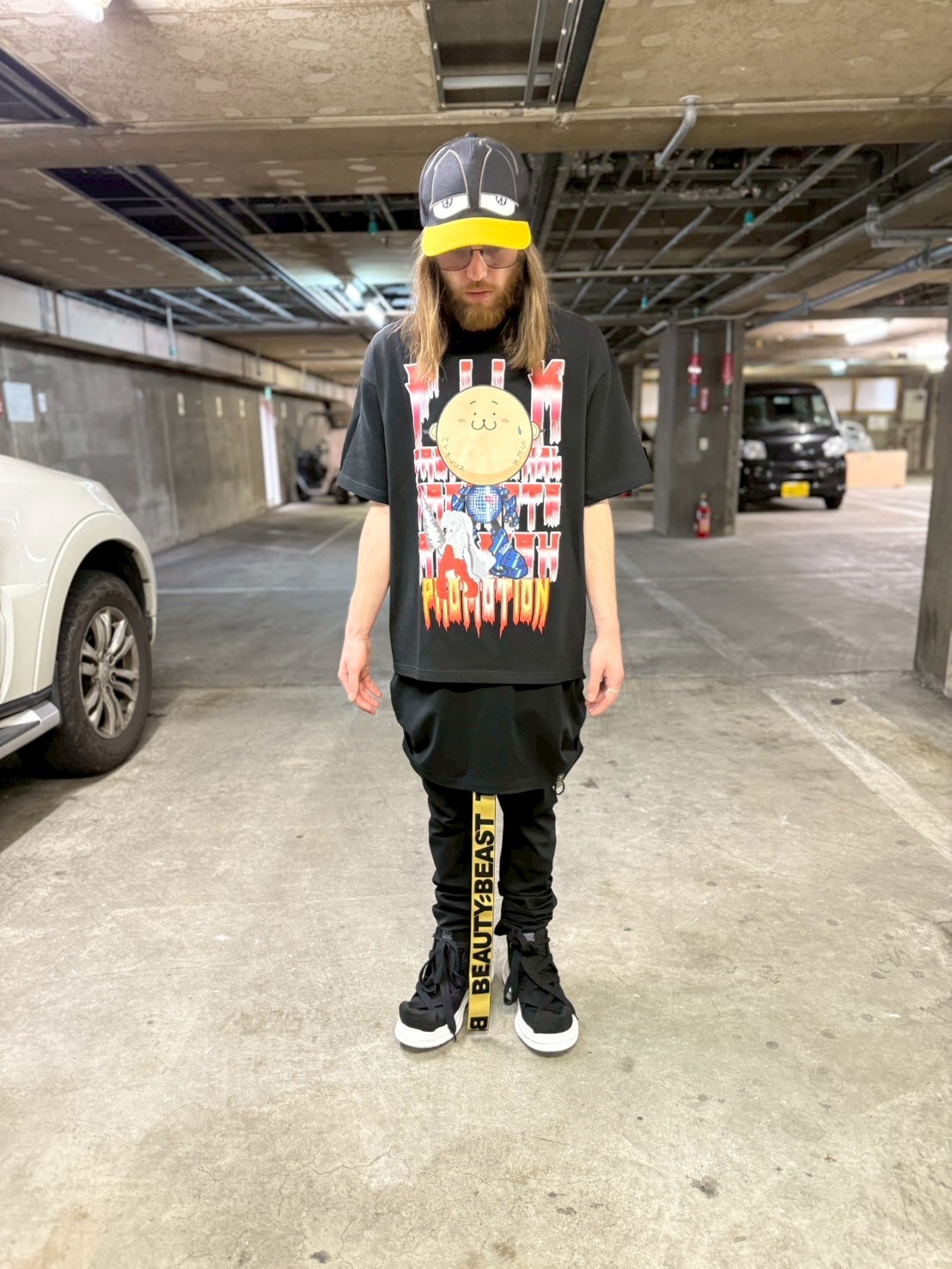beauty:beast 20471120 COLLABORATION S/S TEE_3 BLACK - boys in the band