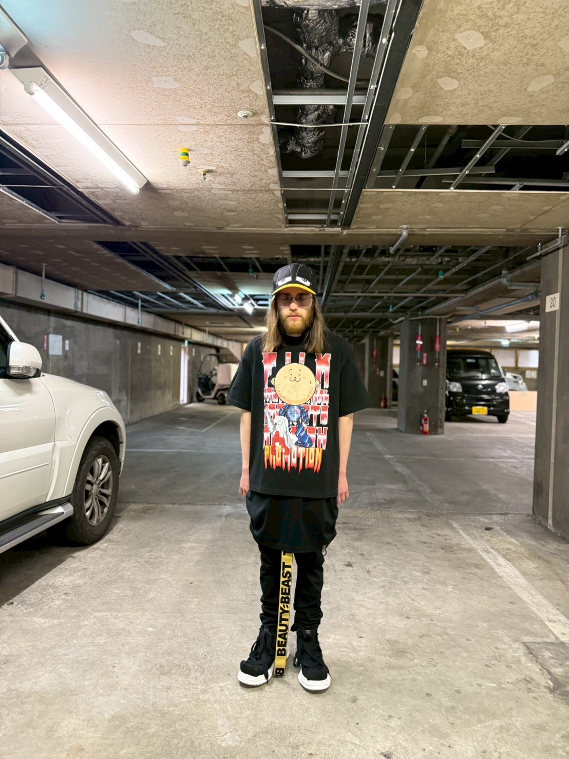 beauty:beast 20471120 COLLABORATION S/S TEE_3 BLACK - boys in the band
