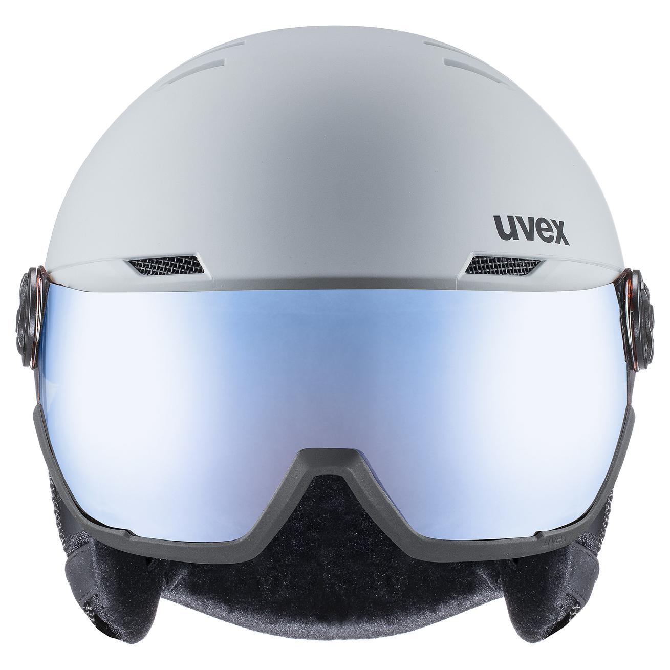 uvex wanted visor rhino matt mirror blue 27 % | Ski helmets | uvex