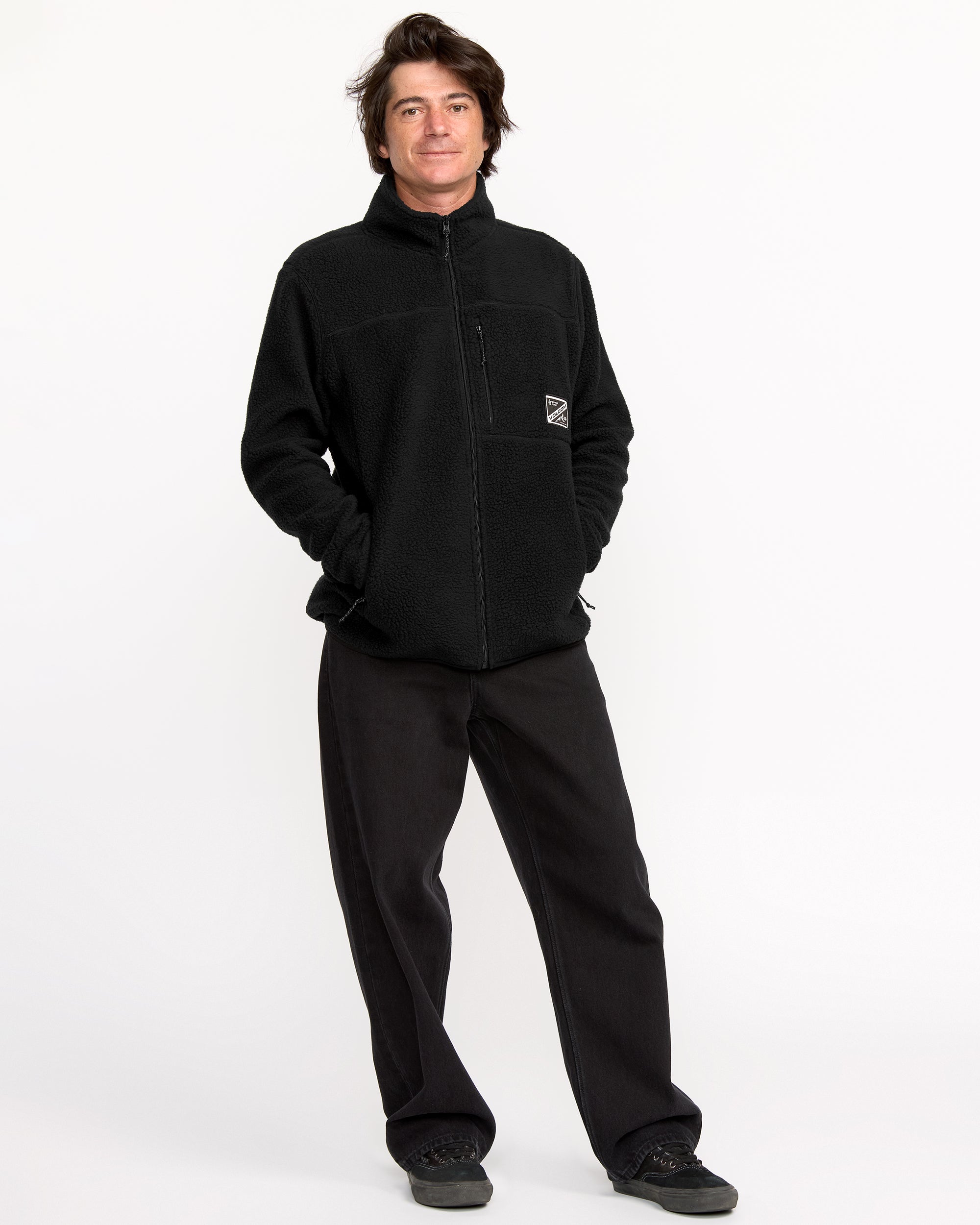 Nelson Sherpa Full Zip Jacket - Black - Men - Volcom EU – Volcom