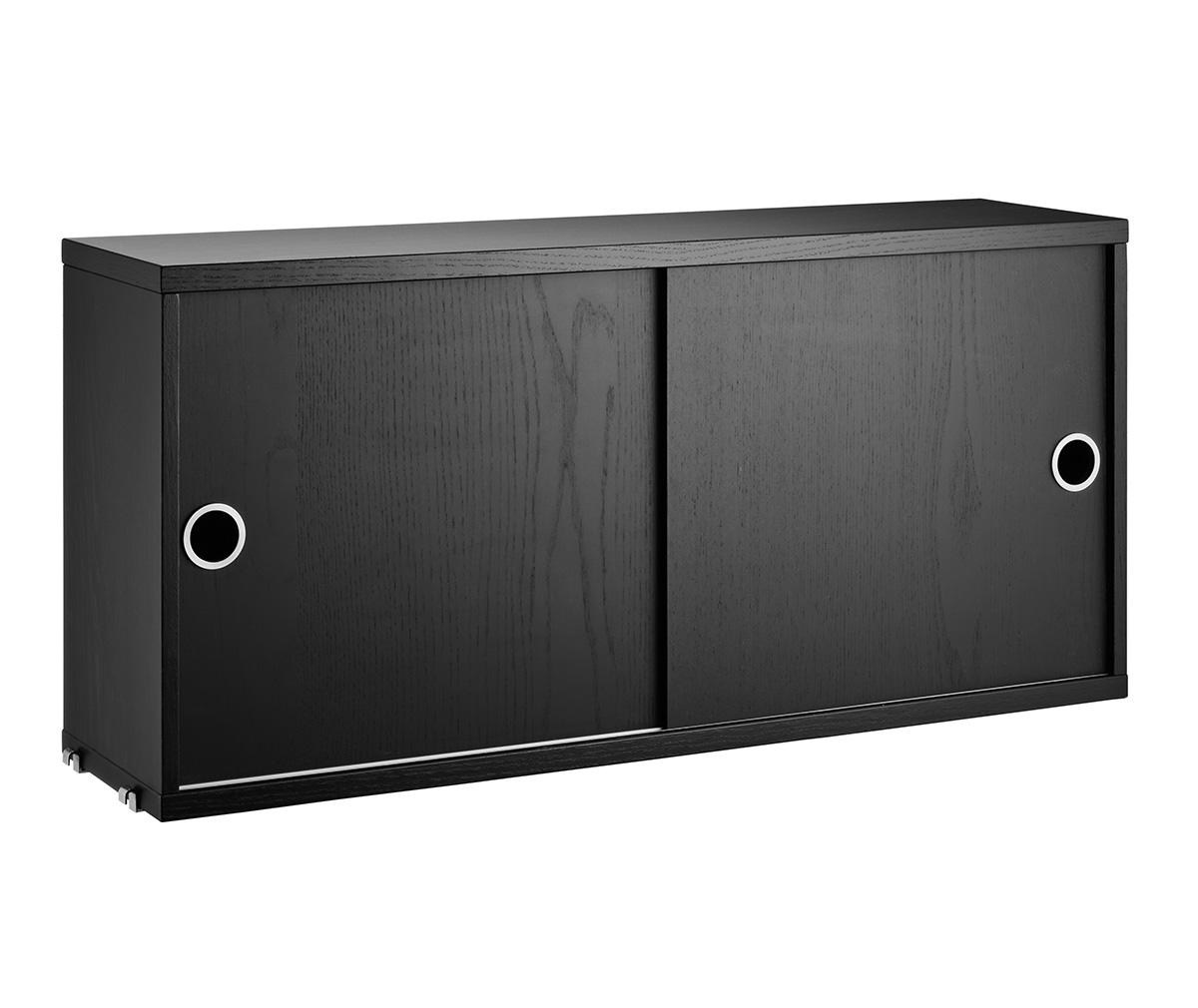 String Furniture String System Cabinet, Black | Vepsäläinen