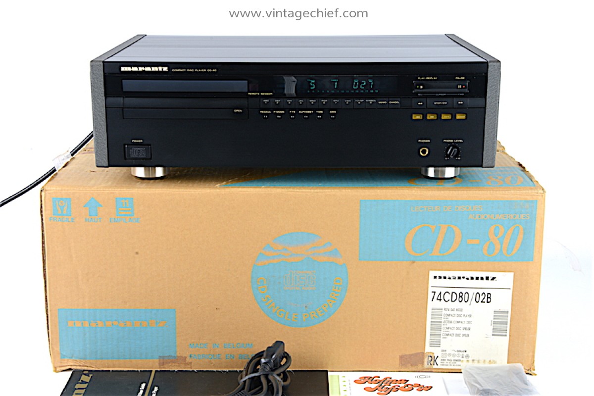 Boxed Marantz CD-80 CD Player + Marantz RC-80CD Remote Control +