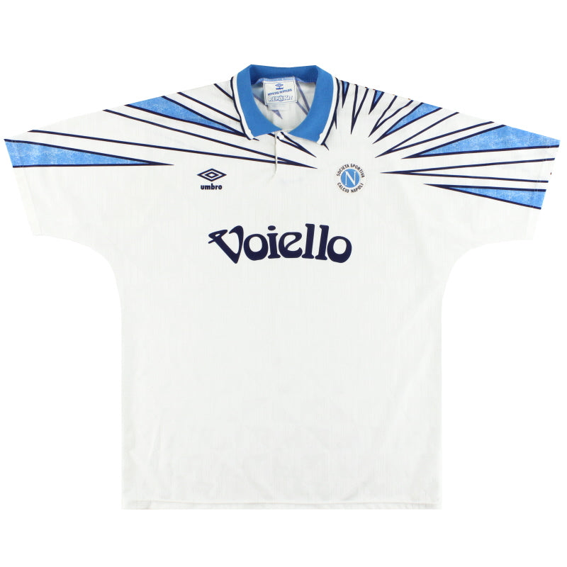 1991-93 Napoli Umbro Away Shirt L | Vintage Football Shirts