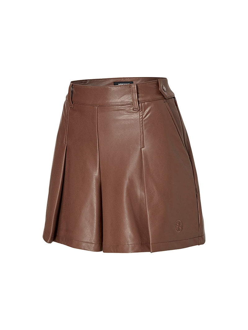 ショートパンツ フェイクレザー｜裏起毛 XGFSH04J3 - ゼクシィミックス