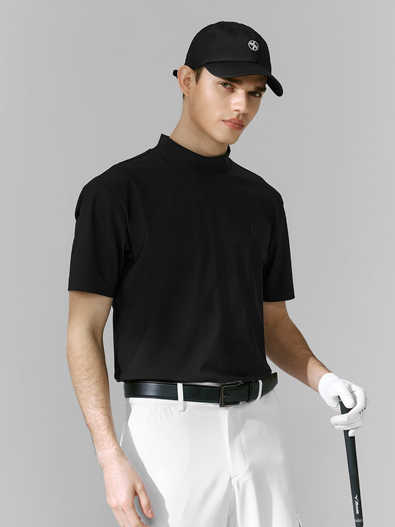 モックネック メッシュ 半袖