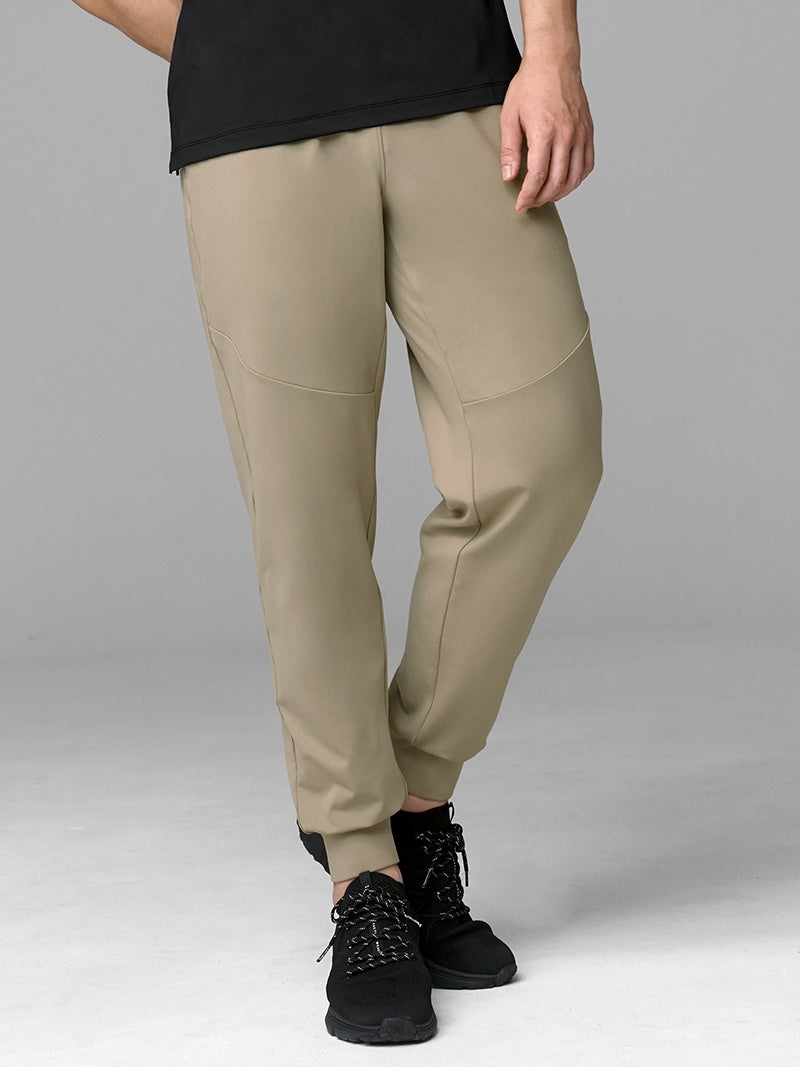 TANGRAM クリーム色パンツ ムラサテン 10分丈パンツ│to touch