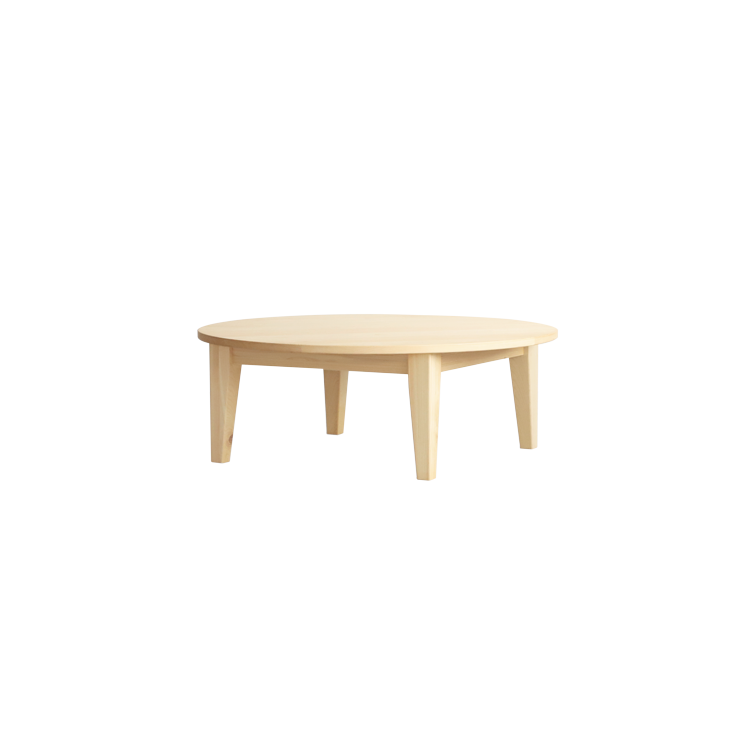 ラウンドテーブル D hinoki 90 ロータイプ｜家具とダイニングテーブル