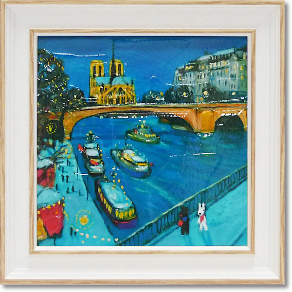 リサとガスパール アートフレーム Sサイズ「冬のセーヌ」 | ユーパワー