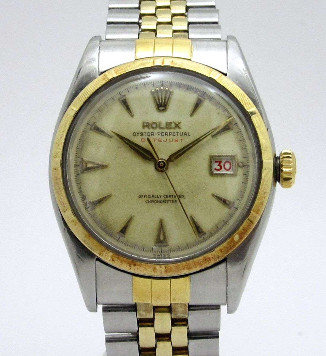 ロレックス ROLEX ”ビックバブル Ref-6305” YG×SS デイトジャスト Sir