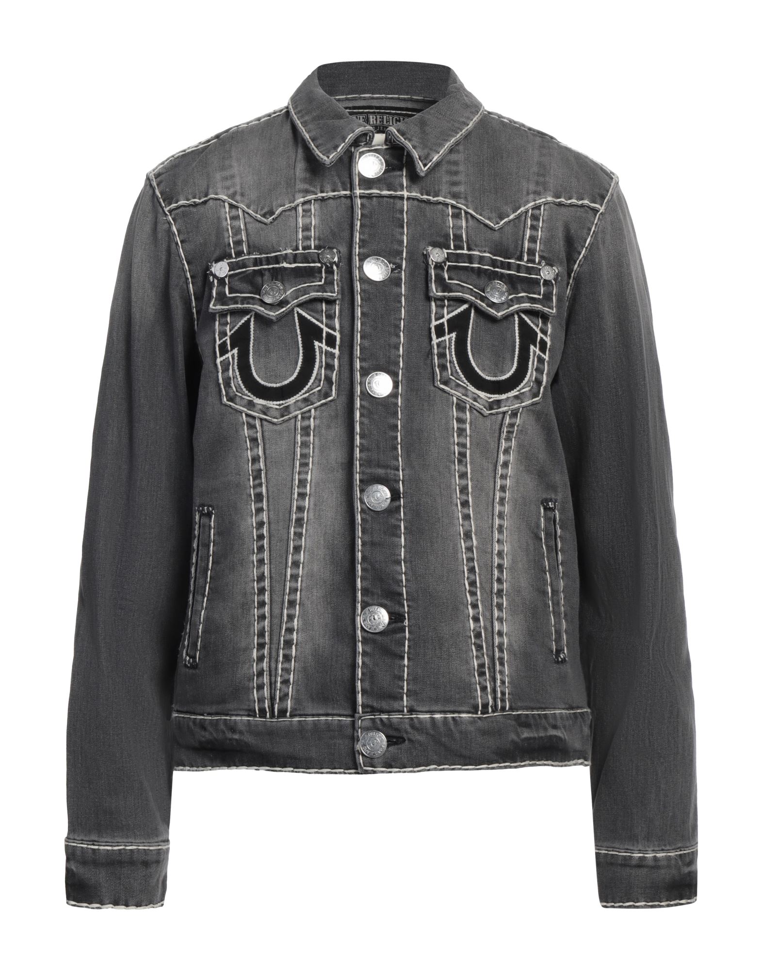 TRUE RELIGION コート＆ブルゾン | デニムブルゾン チャコール メンズ