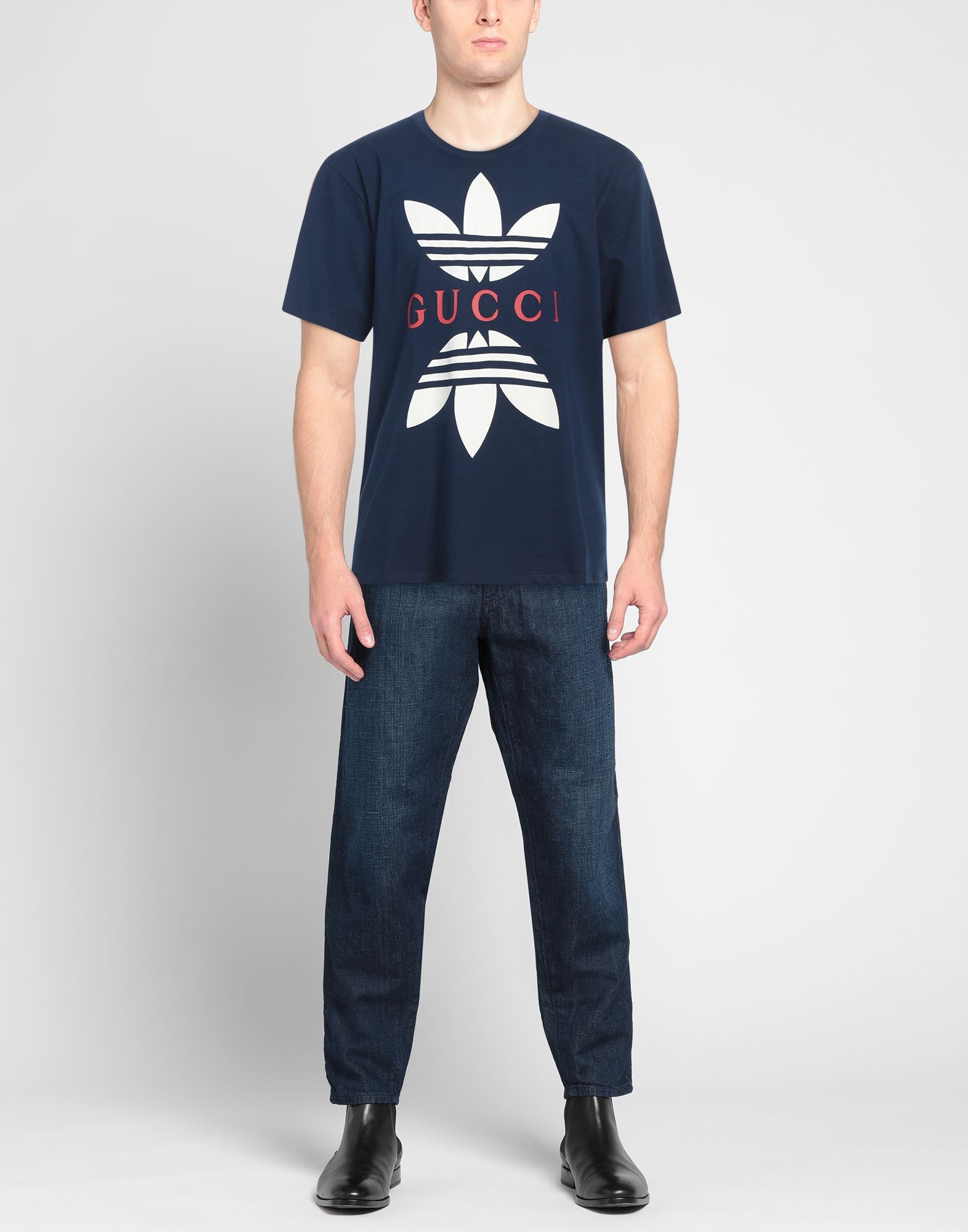 ADIDAS x GUCCI T-Shirts and Tops | Blue Men's T-shirt | YOOX