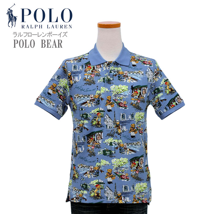 POLO ラルフローレンポロベア 総柄半袖ポロシャツ送料無料 半袖 ポロ