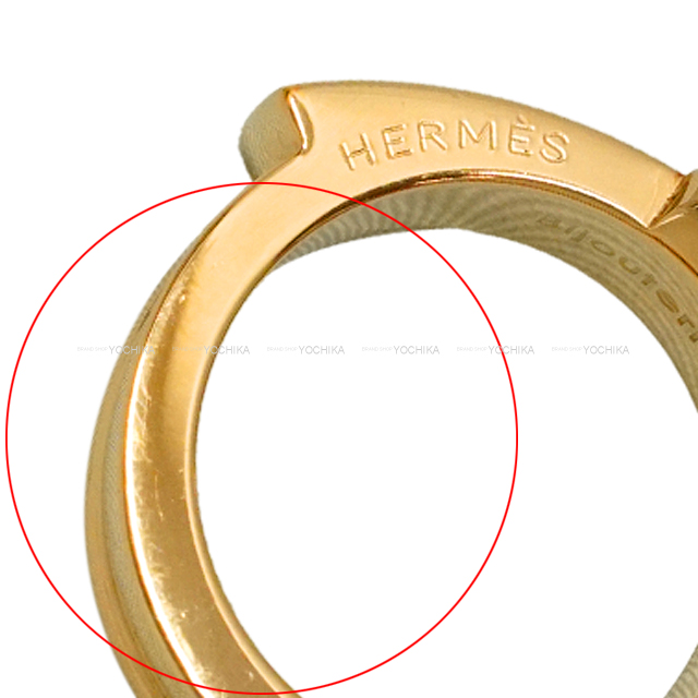HERMES エルメス スカーフリング サンチュール パーマブラス ゴールド