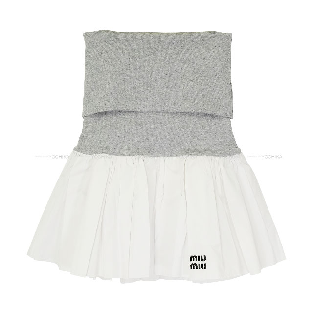 渋谷並木橋店】Miu Miu ミュウミュウ ミニスカート ポプリン ニット