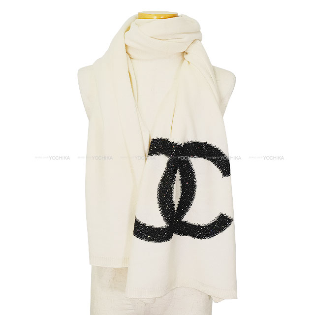 CHANEL シャネル ストール 大判 ニット シンプル ビック ココマーク