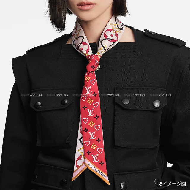 LOUIS VUITTON ルイ・ヴィトン スカーフ バンドーBB ハート柄 マイ