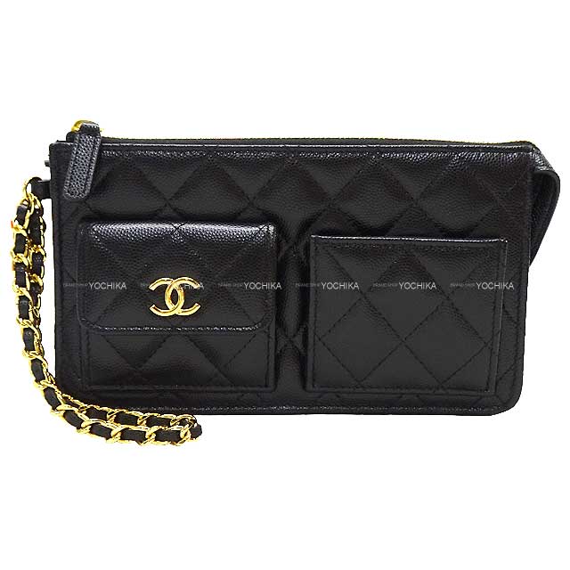 CHANEL シャネル クラッチバッグ マトラッセ ココマーク チェーン付