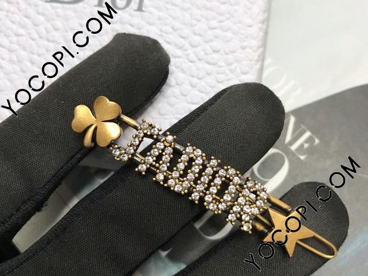 Dior J'ADIOR ホワイトクリスタル&クローバー&星 ブローチ_ディオール
