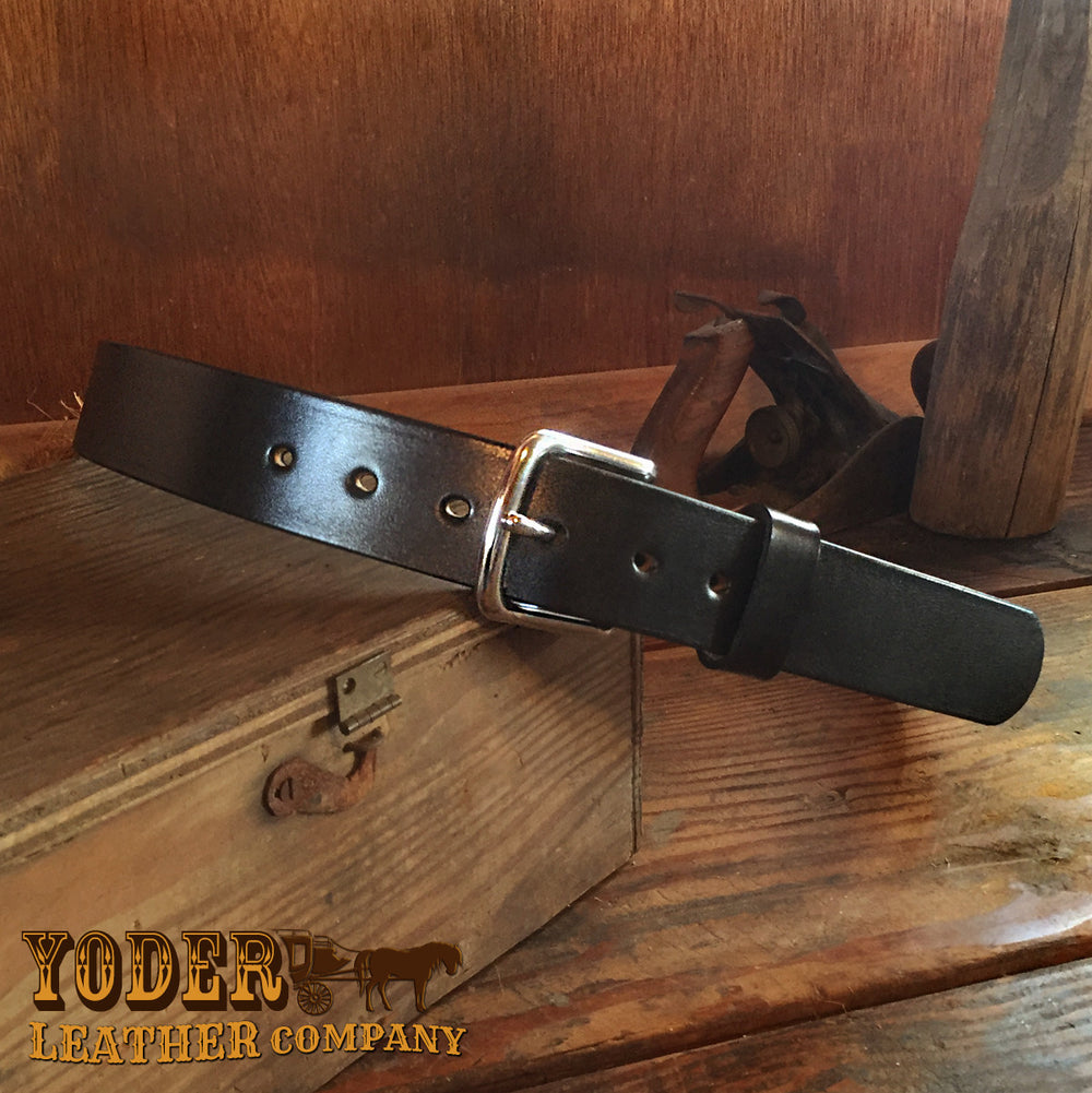 Men's Black Smooth Bullhide Leather Belt – Yoder Leather Company