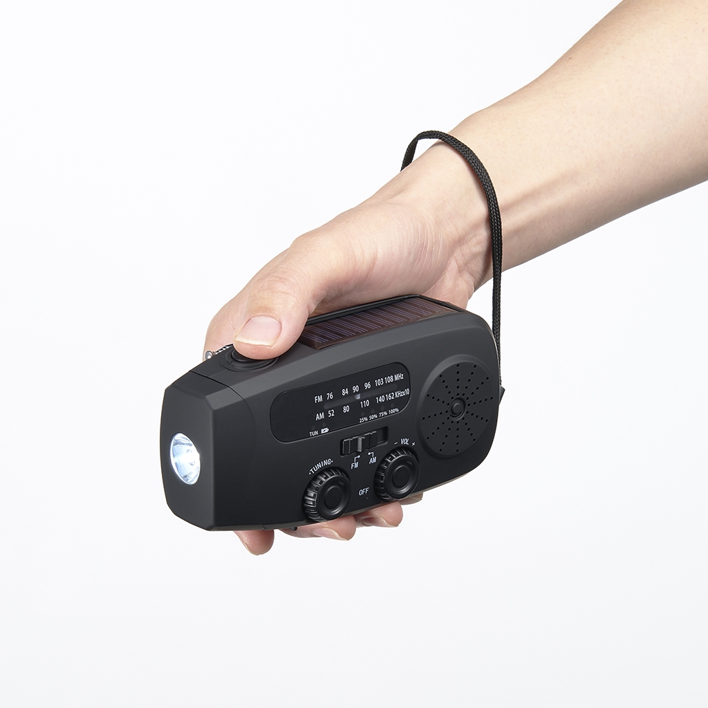 手回し充電ラジオライト付き｜YAZAWA CORPORATION