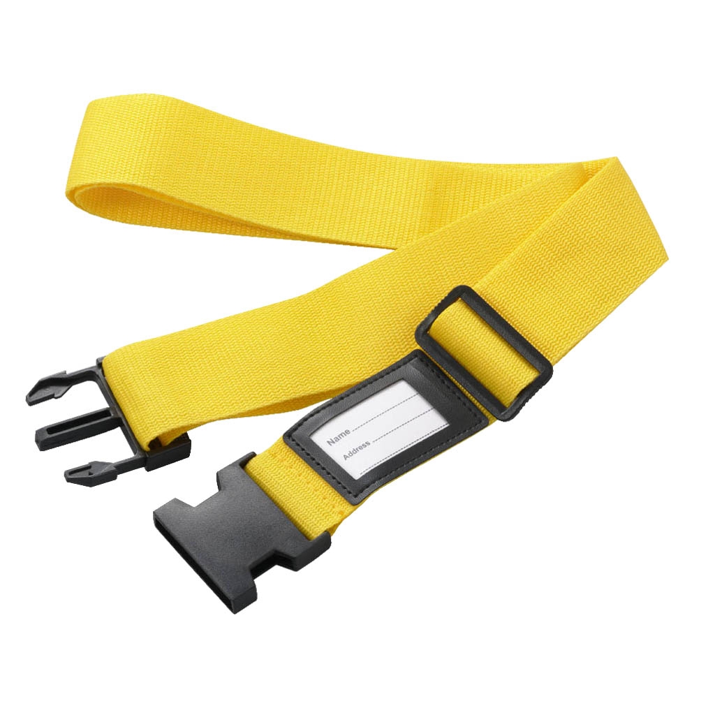 ネームタグ付スーツケースベルトイエロー｜YAZAWA CORPORATION