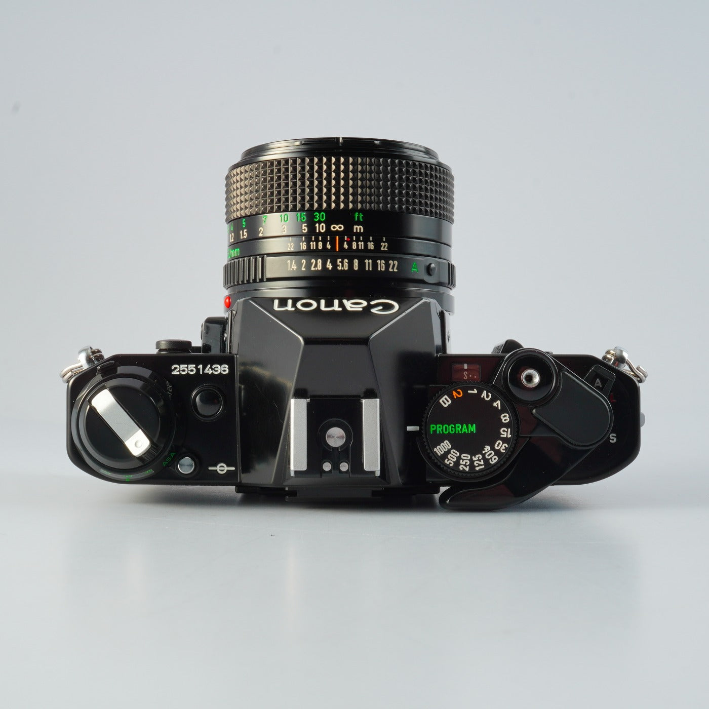 CLA'd】 Canon AE-1 Program Black + New FD 50mm F/1.4 MF フィルム