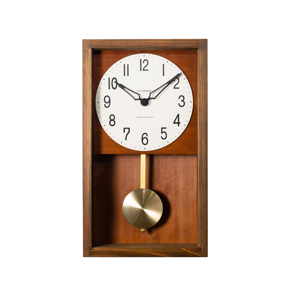 振り子時計 Chambre HINOKI PENDULUM CLOCK BROWN | かぜとゆき