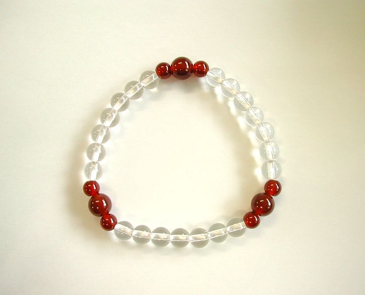 出雲瑪瑙とあこや真珠のブレスレットサイズ15～15、5センチ 出雲