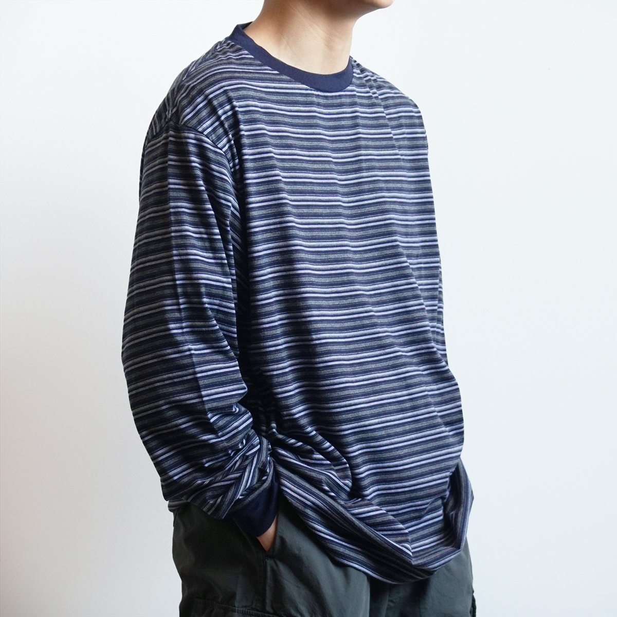 HIGH GAUGE BORDER CREW L/S｜BATONER｜インテリア雑貨のオンライン