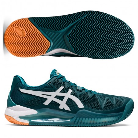 Asics Gel Resolution 8 Clay velvet pine white - Zona de Padel