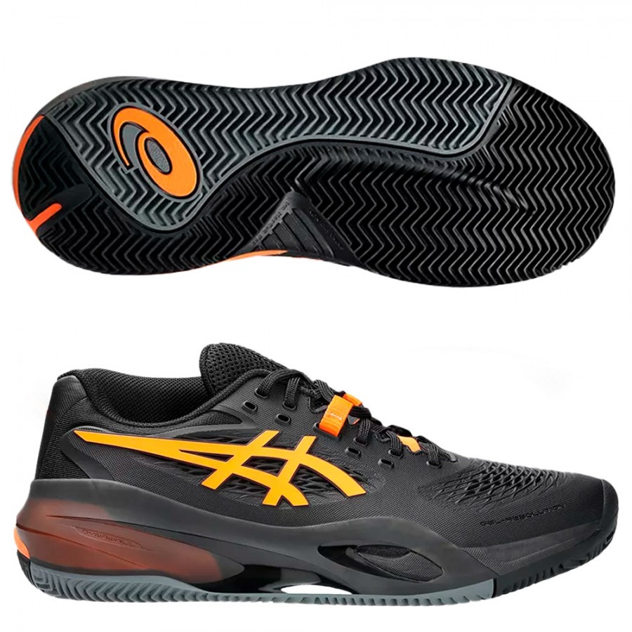 Asics Gel Resolution X Clay Black and Orange 2025 | Traction on