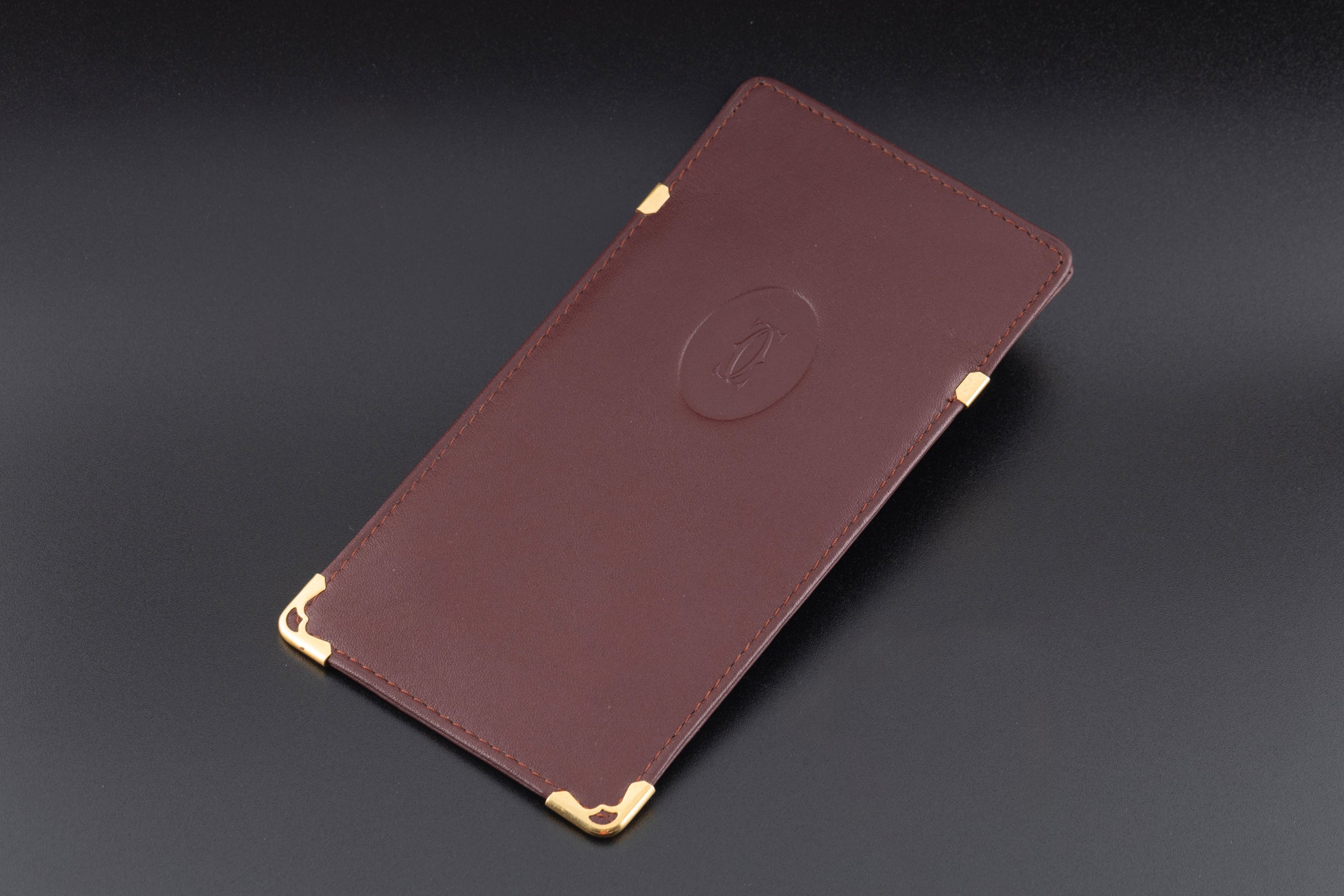 Cartier eyeglass case leather case 1980s vintage case Cartier