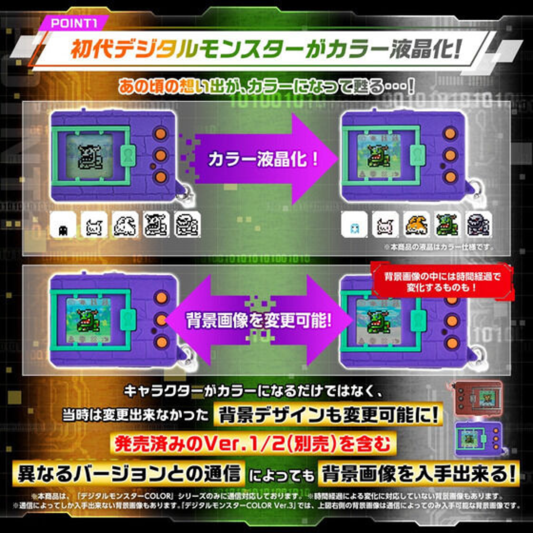 Digimon COLOR Vpet (Ver.3 Original Purple/Ver.4 Original Clear Red