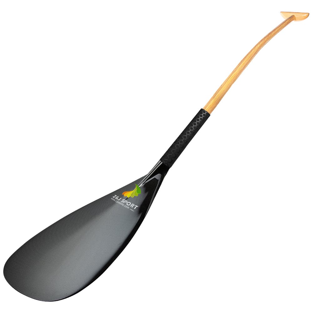 ZJ Hybrid Outrigger Canoe Paddle with Carbon Blade and Upper Bent