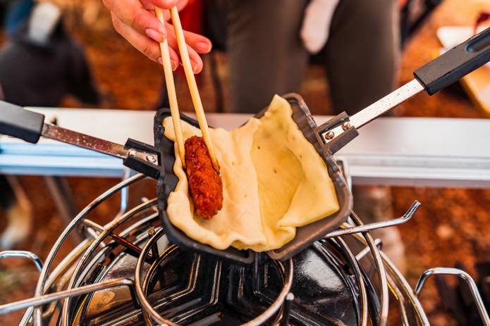 4w1hホットサンドソロ】食パン一枚切らずに焼ける、全キャンパーに