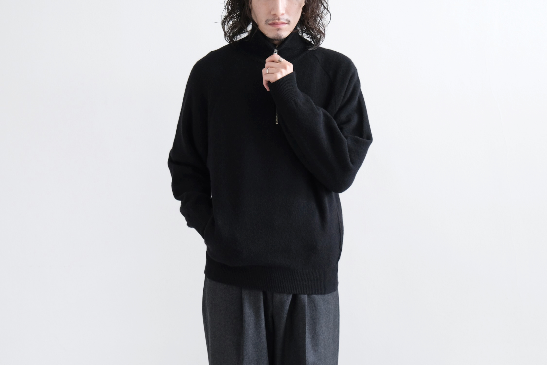 BACKLOOP CAMEL HALF ZIP - WUNDER