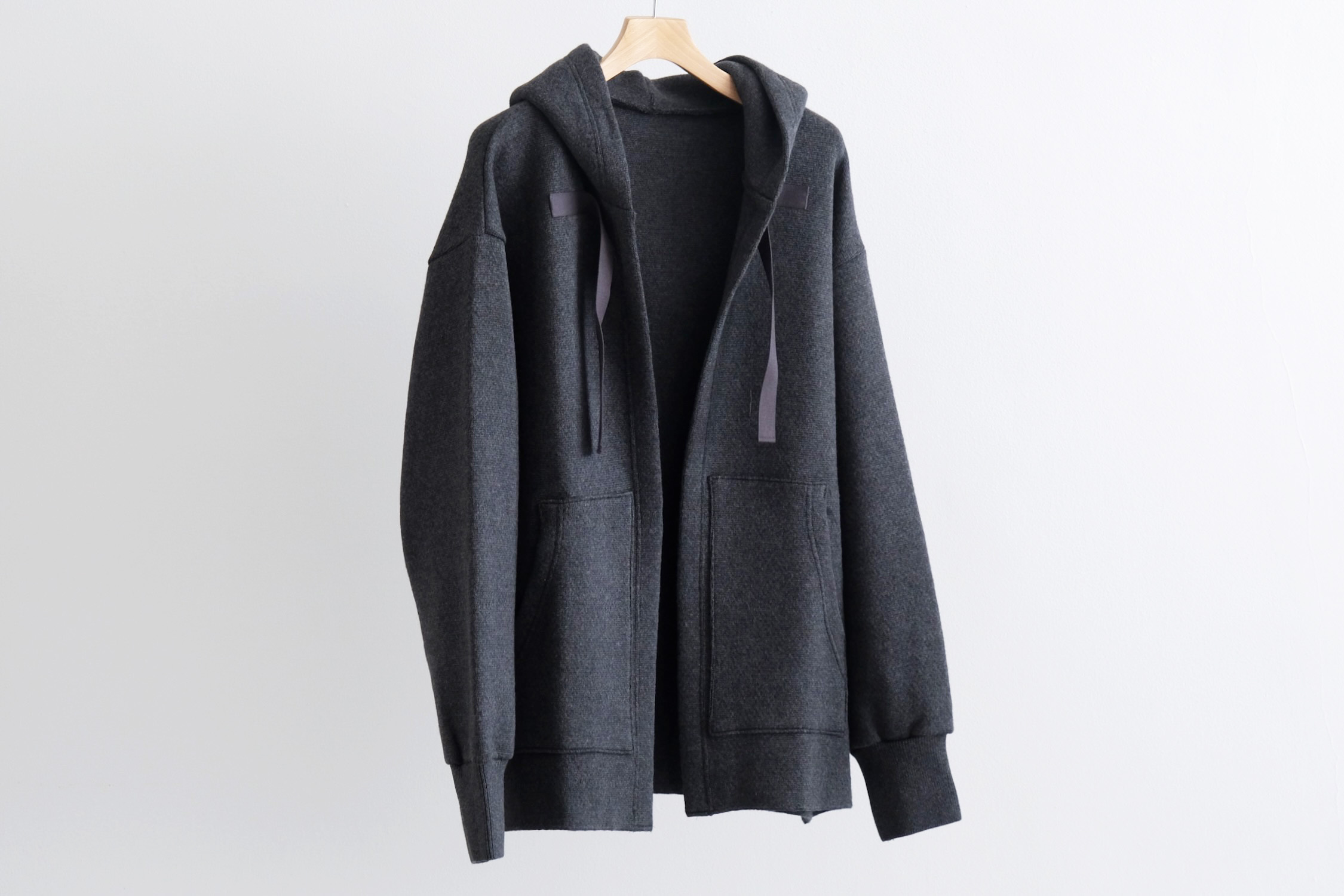 COTTON CASHMERE KNIT HOODIE - WUNDER