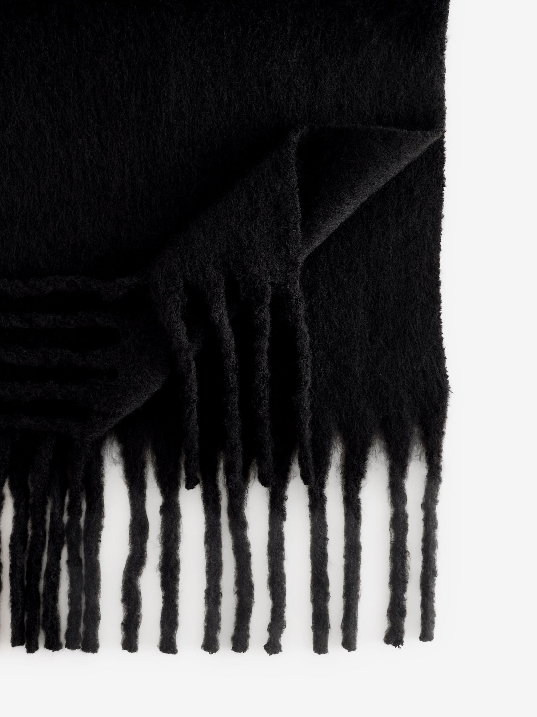 Buy Black Heavyweight Brushed Blanket Scarf from Next Canada
