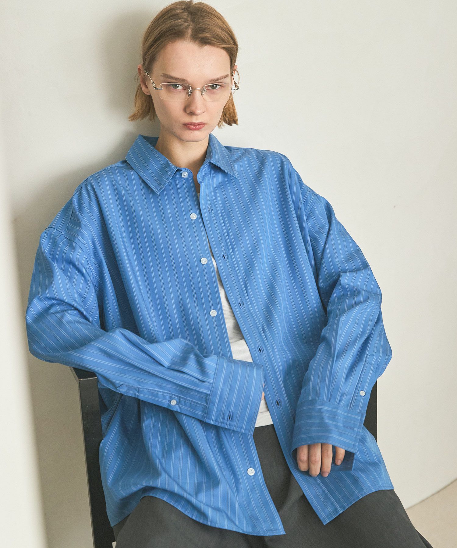 OPENING ACT] リラックスフィットマルチストライプシャツ 〓予約販売