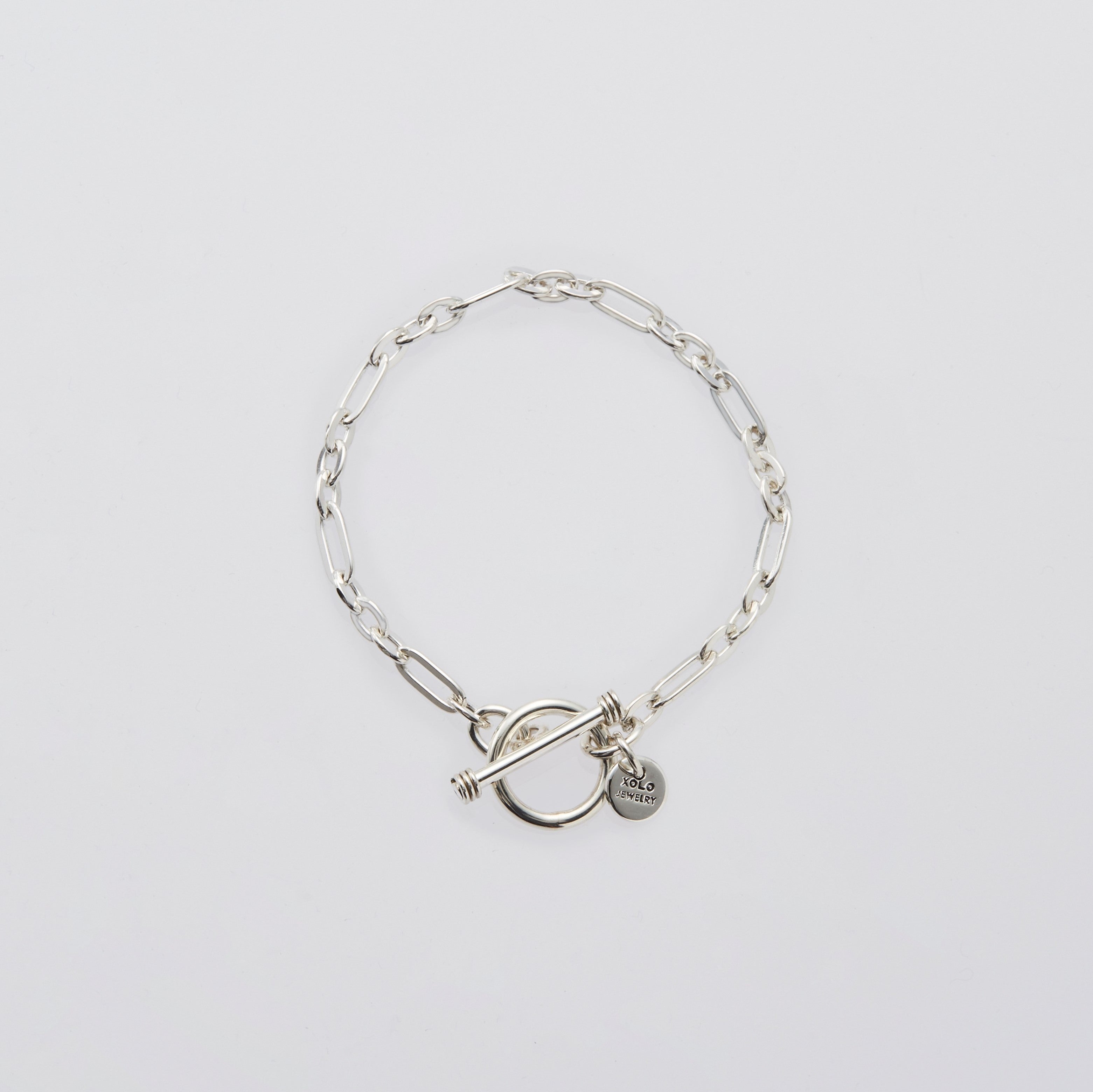 Mix Cut Link Bracelet -4mm- – XOLO JEWELRY