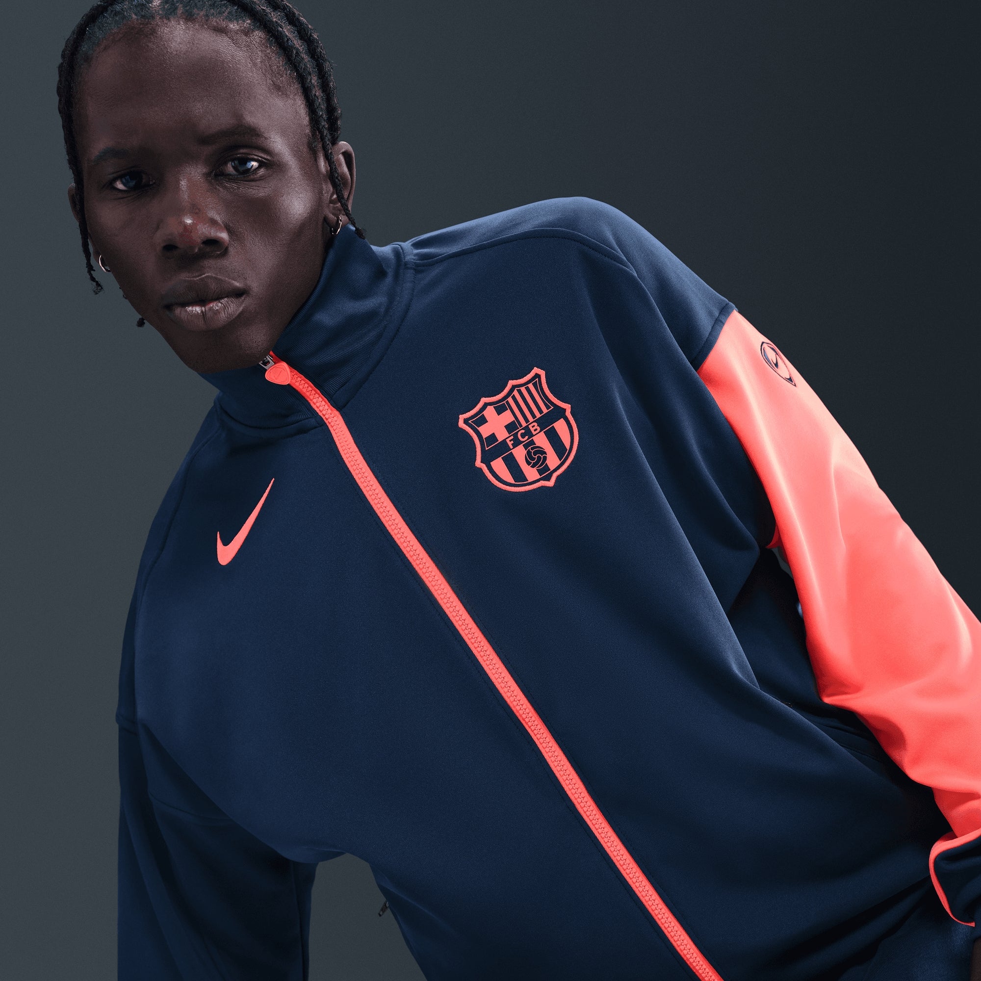 Nike FC Barcelona Academy Pro Third Mens Total 90 Soccer Anthem Jacket
