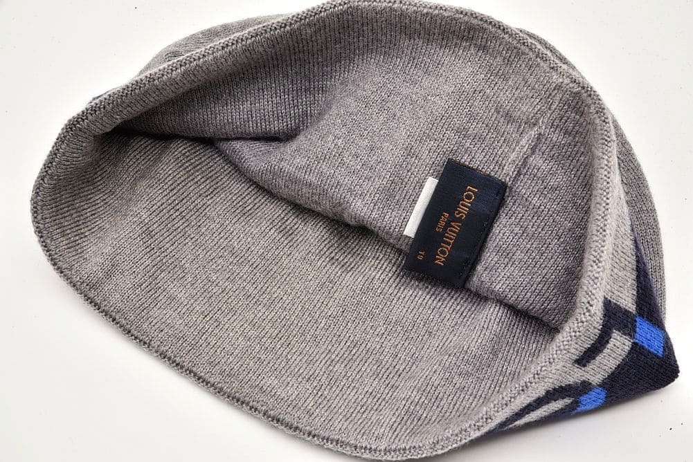 LOUIS VUITTON ボネ LVホライゾン ニット帽 ウール100%グレー 駅南やま