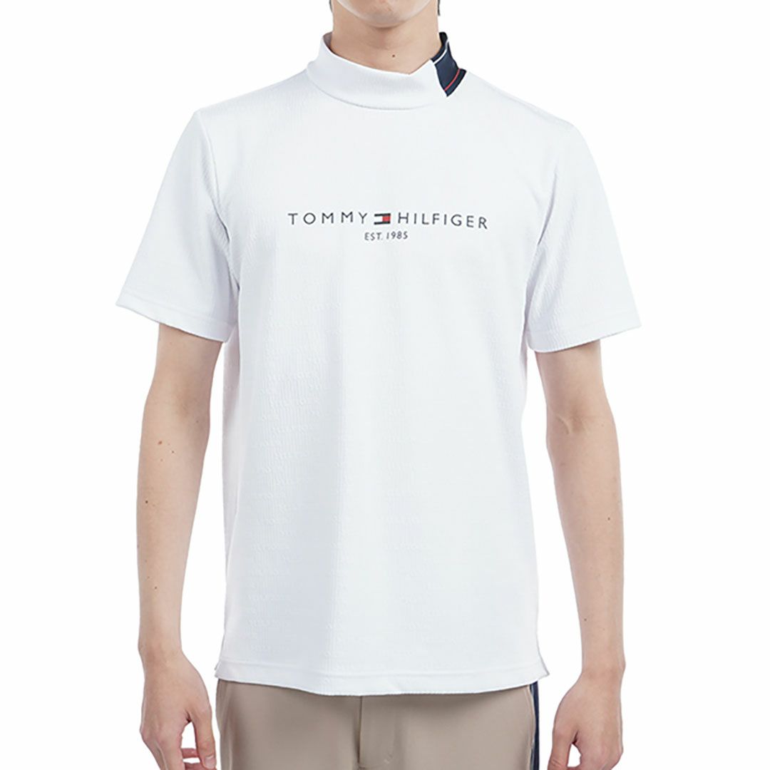 トミーヒルフィガーゴルフ 半袖 モックネック ウェア ラベンダー LL