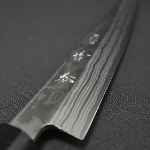 刺身包丁】上刺身 柳刃 ダマスカス 203mm 水牛八角半丸柄 – 山崎清春