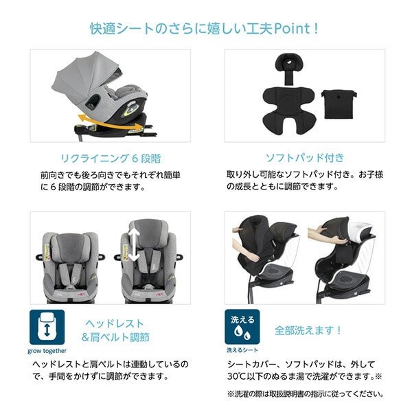 Joie チャイルドシート アイ・アーク360 ISOFIX i-Size 日よけ 回転式