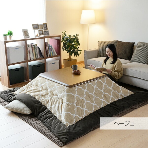 販売終了】家具調こたつ＆布団セット 正方形 80×80cm 継脚 GKR-802H