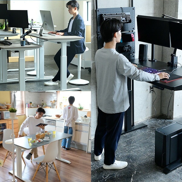 電動昇降デスク スタンダード 幅100/120/140 奥行70 山善 | 山善
