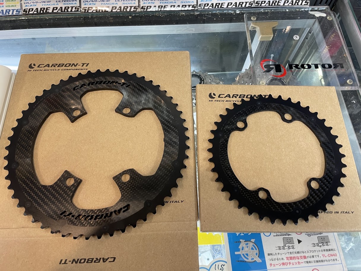54-40Tの大径チェーンリング！CARBON-TIのアレ、アサゾーに入荷しま